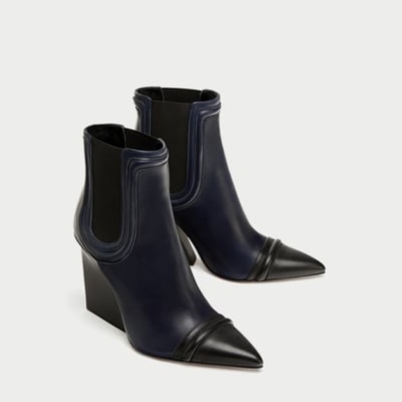 Zara Shoes - ZARA STUDIO LEATHER HIGH HEEL ANKLE BOOTS